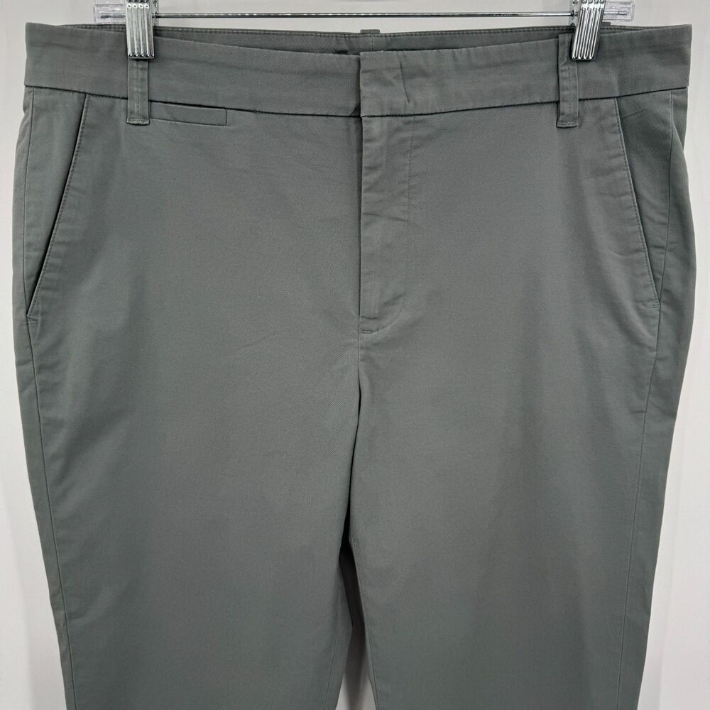 VINCE Gray Classic Coin Pocket Chino Khaki Ankle Pants Size 12 - Picture 2 of 6